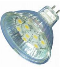 BULB - MR16, 10LED - These high quality LED replacement bulbs save power. Same light output as approximately a 10W halogen bulb. Provide the highest light to consumption ratio available today. LEDs are arranged encapsulated within the bulb.  Specification: - 2.2 Watts, 10 - 30V DC, Equivalent halogen - 10 Watt - 140 Lumens,  (Warm White)